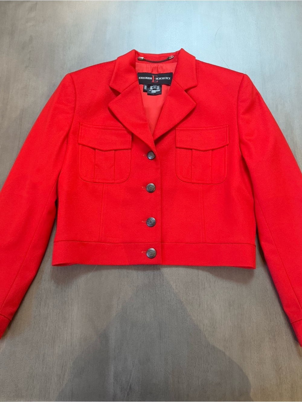 Vintage Escada Sport cropped jacket size 36 - 100% cashmere